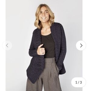 Ireland's Eye Aran Pattern Waterfall Cardigan